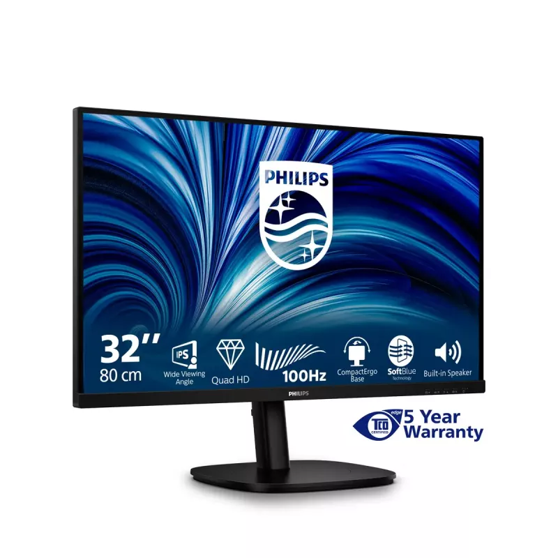 Philips 3000 series 32B2N3500/00 computer monitor 80 cm (31.5 inch) 2560 x 1440 pixels Quad HD LCD Black