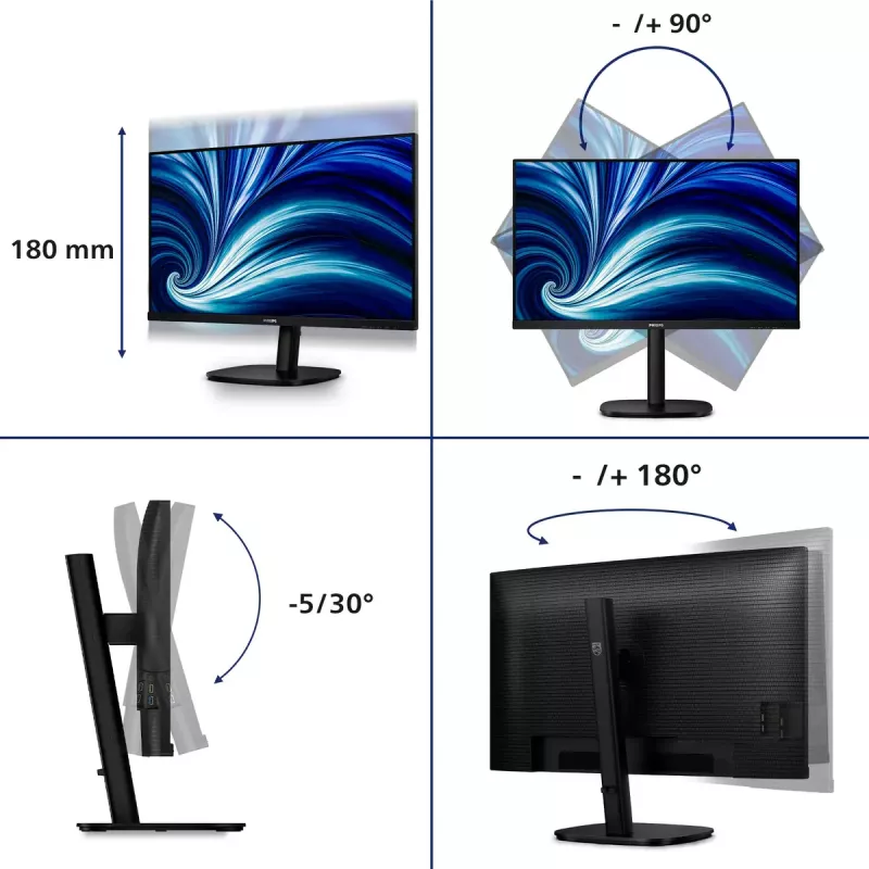 Philips 3000 series 32B2N3500/00 computer monitor 80 cm (31.5 inch) 2560 x 1440 pixels Quad HD LCD Black