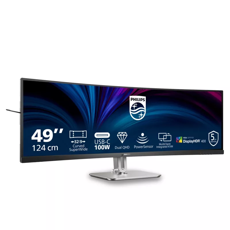 Philips 5000 series 49B2U5900C/00 computer monitor 124 cm (48.8 inch) 5120 x 1440 pixels Dual QHD LCD Black
