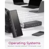 ICY BOX DockingStation 17-in-1, six video output, Wired, USB 3.2 Gen 2 (3.1 Gen 2) Type-C, 140 W, 3.5 mm, 10,100,1000,2500 Mbit/s, Black