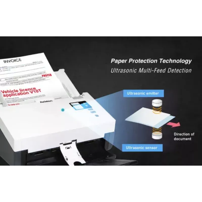 Avision ADF scanner AD345GFWN — A4, 1200 x 1200 DPI, CIS, 100-sheet ADF, duplex, white