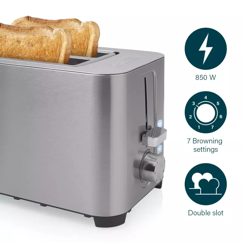 Toaster Princess 01.142400.01.001 2 Slice Stainless Steel 850W