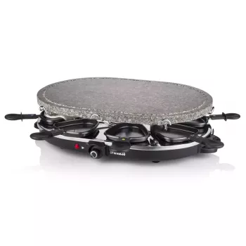 Princess 162720 Raclette 8 Oval Stone Grill Party 1200W 8 pans