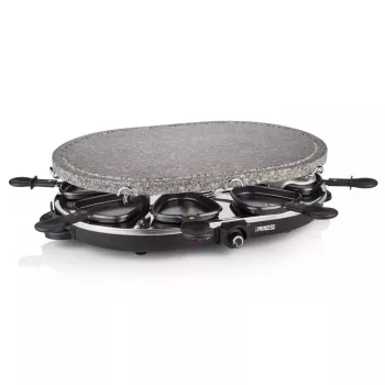 Princess 162720 Raclette 8 Oval Stone Grill Party 1200W 8 pans