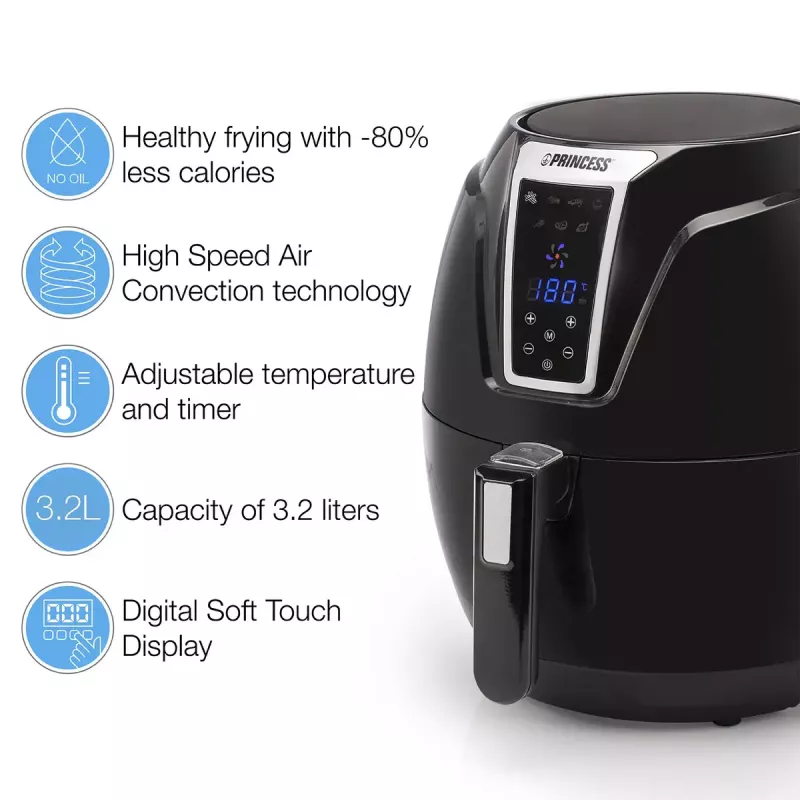 Princess 182021 Digital XL Air Fryer, 3.2 L