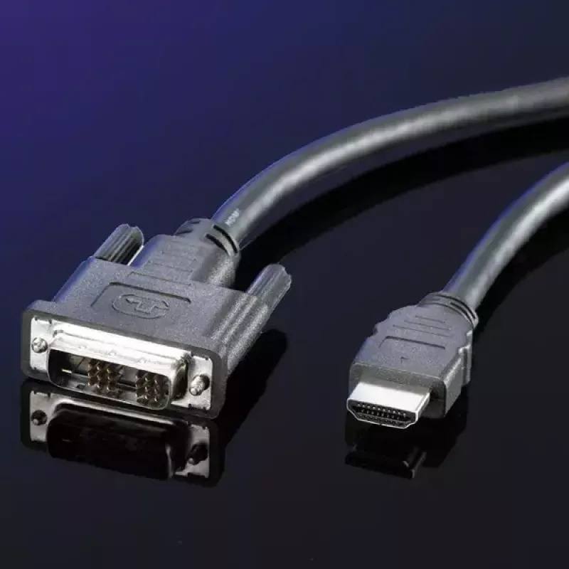 DVI Cable ROLINE DVI (18+1) - HDMI M/M 10 m