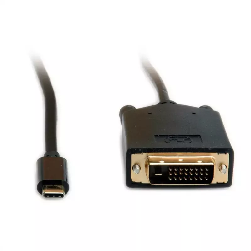 Video Cable Adapter VALUE 11.99.5831 1m USB C DVI Black