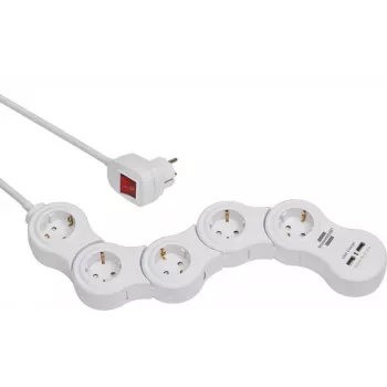 Power Extension Brennenstuhl Vario 1.4m 5 AC Outlets Indoor