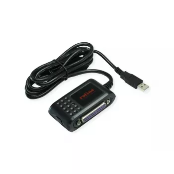 ROLINE 12.02.1017 cable gender changer USB A RS-232 + DB25 Black 1.8m