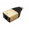 ROLINE Gender Changer USB Type C to RJ-45 Black Gold 12.02.1111