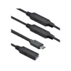ROLINE USB cable 12.04.1068 USB 3.2 Gen 1 20 m USB C USB A Black