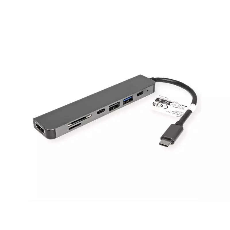 Laptop Dock VALUE 12.99.1136 Wired USB 3.2 Gen 2 Type-C Black Grey