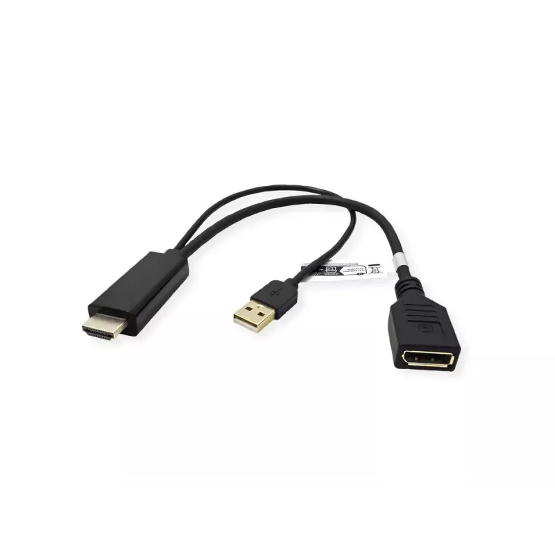 Video Cable Adapter VALUE 12.99.3146 0.3m HDMI Type A DisplayPort Black