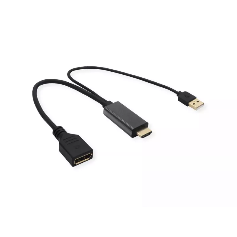 Video Cable Adapter VALUE 12.99.3146 0.3m HDMI Type A DisplayPort Black