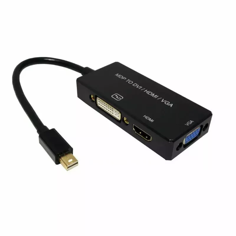 Video Cable Adapter VALUE 12.99.3154 Mini DisplayPort HDMI VGA 0.1m Black