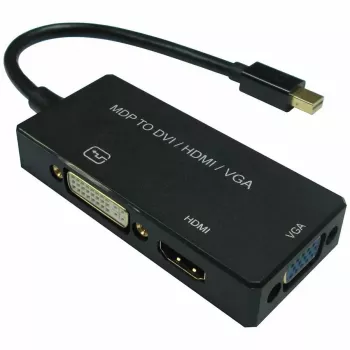 Video Cable Adapter VALUE 12.99.3154 Mini DisplayPort HDMI VGA 0.1m Black