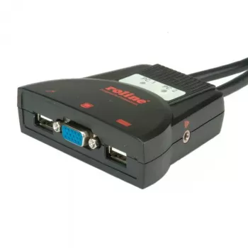 KVM Switch ROLINE Star 1 User 2 PCs Audio USB