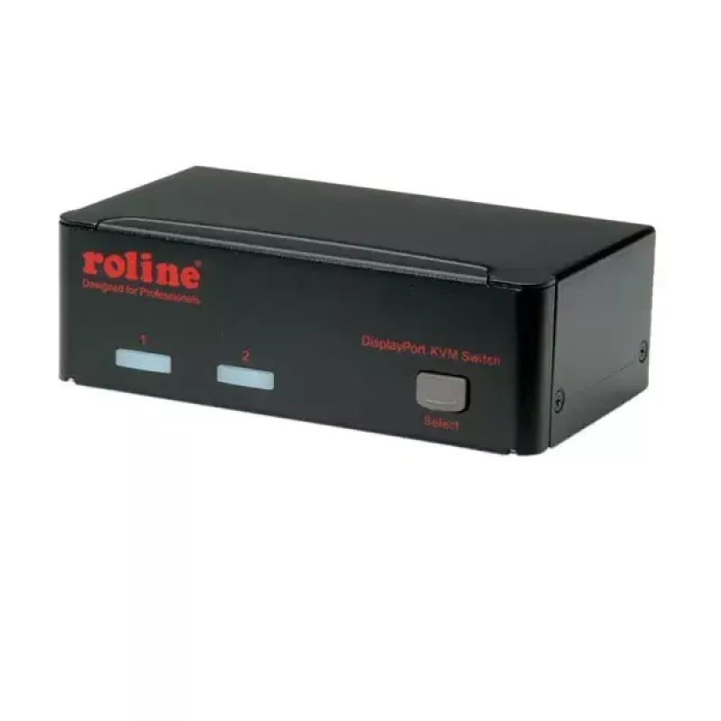 KVM Switch ROLINE 1 User 2 PCs DisplayPort with USB Hub