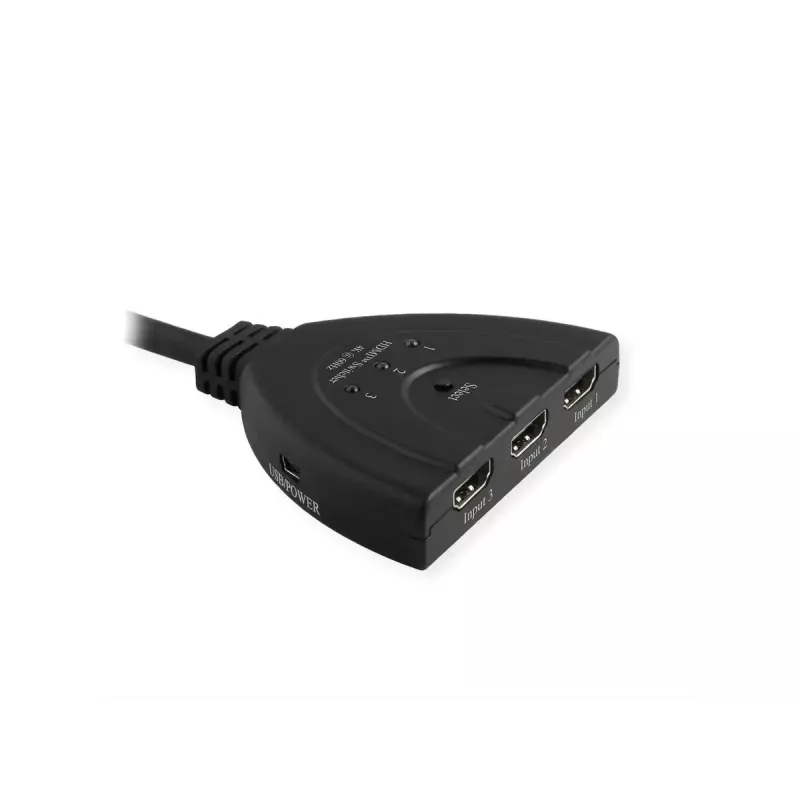 VALUE HDMI video switch 14.99.3567, HDMI, 4K (3840x2160) 60 Hz, 3-input, black