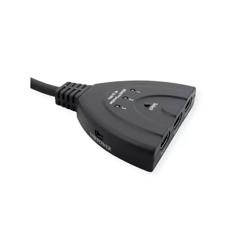 VALUE HDMI video switch 14.99.3567, HDMI, 4K (3840x2160) 60 Hz, 3-input, black