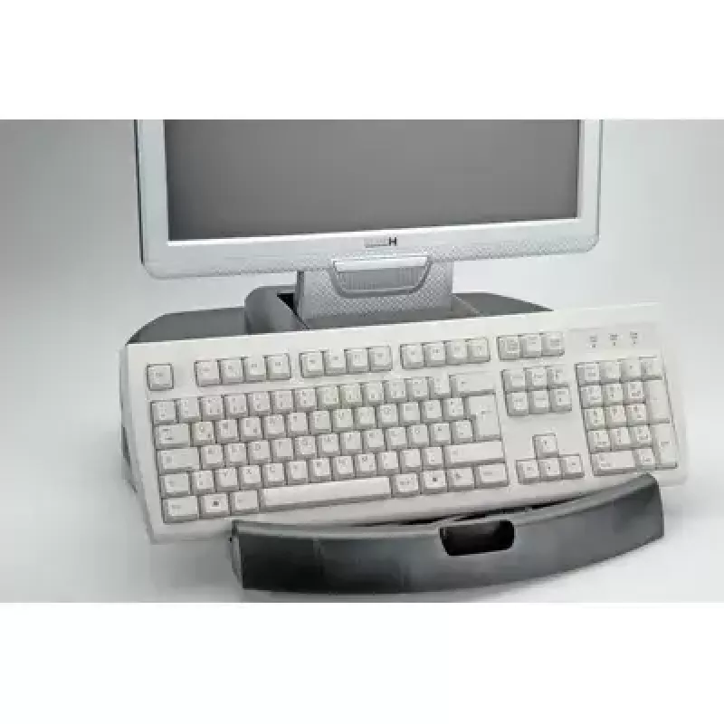 ROLINE Trend Dual Monitor/Printer Stand, 20 kg Load, 450x350 mm Platform, Black/Grey