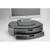 ROLINE Trend Dual Monitor/Printer Stand, 20 kg Load, 450x350 mm Platform, Black/Grey