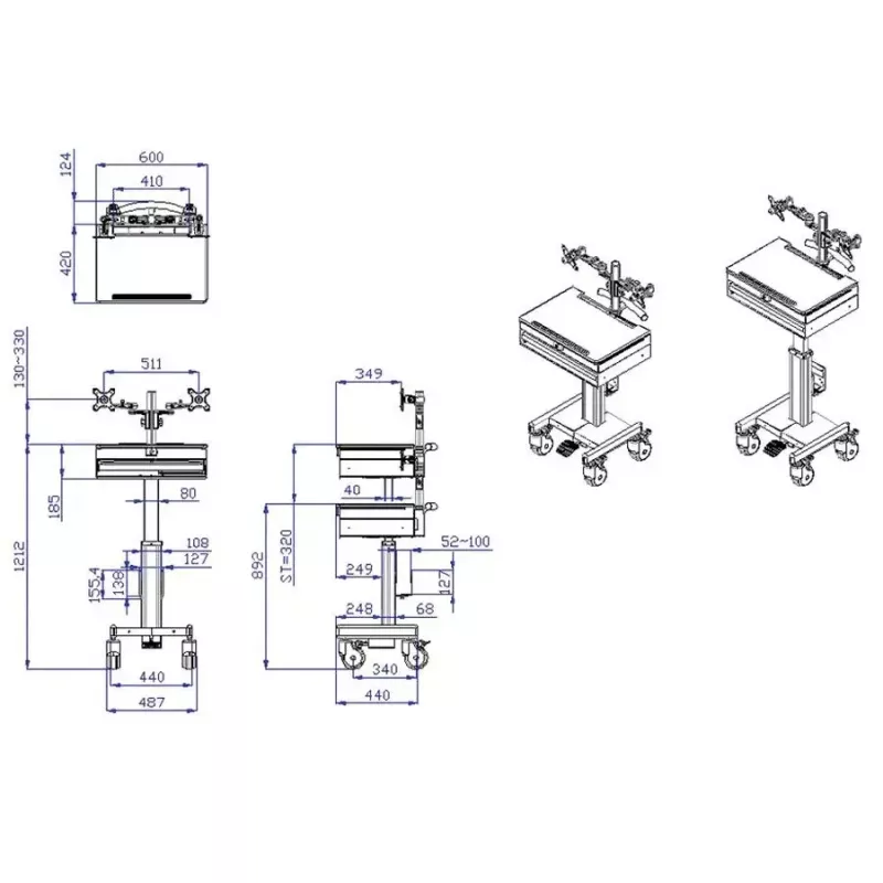 All-in-One PC/workstation mount ROLINE 17.03.1175