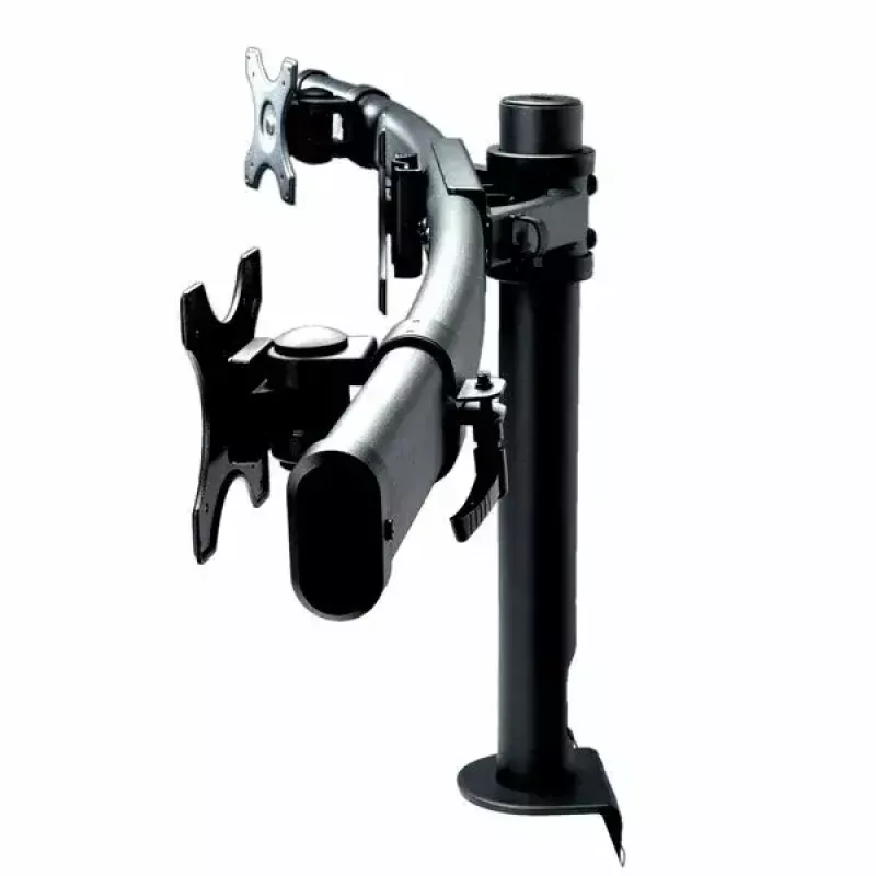 VALUE Triple LCD Arm Desk Clamp black — 3-screen monitor mount, adjustable