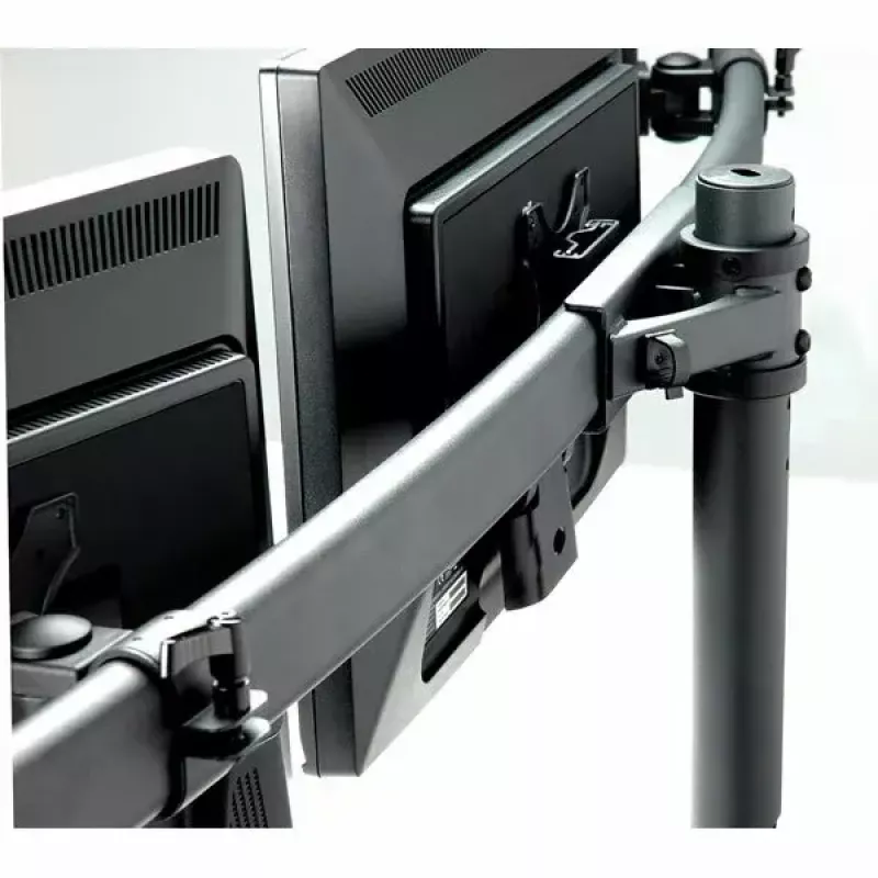 VALUE Triple LCD Arm Desk Clamp black — 3-screen monitor mount, adjustable