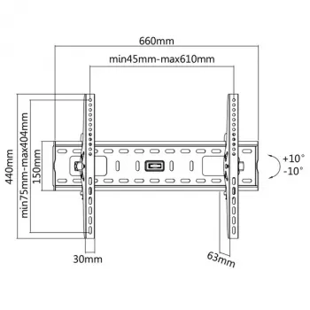 Tiltable Wall Holder VALUE LCD/Plasma TV 17.99.1218