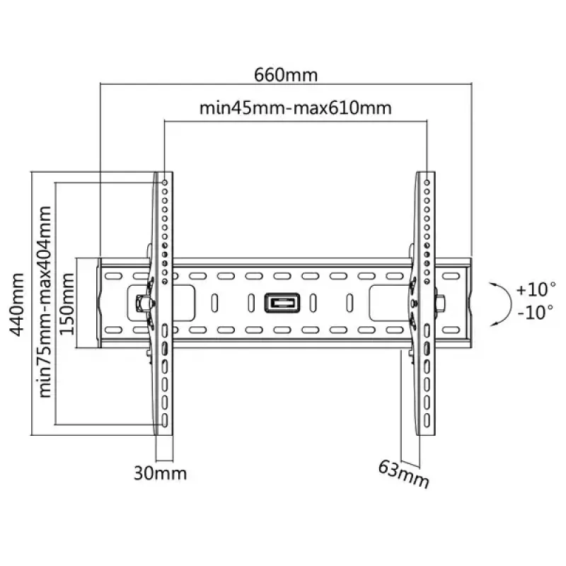 Tiltable Wall Holder VALUE LCD/Plasma TV 17.99.1218