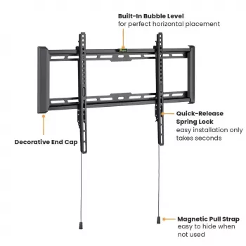 TV mount VALUE 17.99.1222 Black 2.03 m 75 kg
