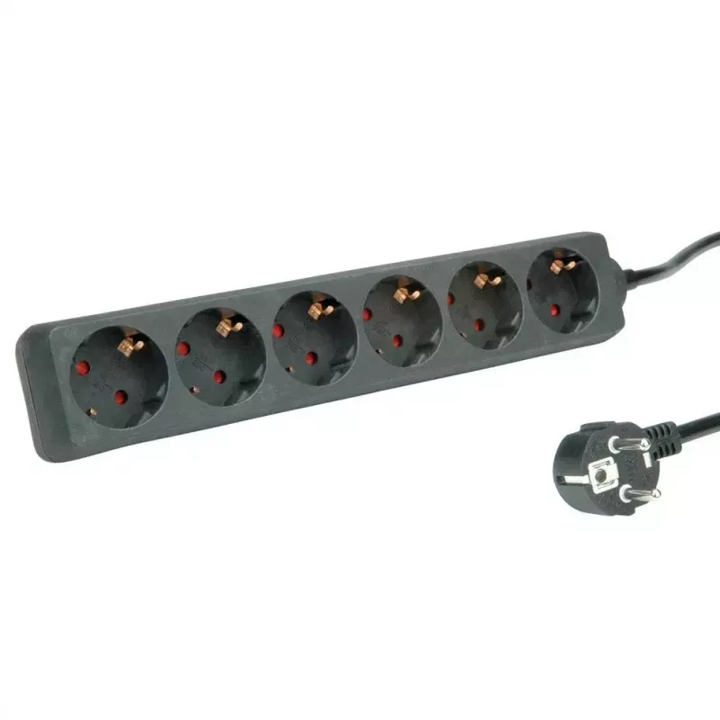 Power Extension ROLINE 19.07.1073 3m 6 AC Outlets Indoor Black