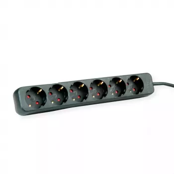 Power Extension ROLINE 19.07.1073 3m 6 AC Outlets Indoor Black