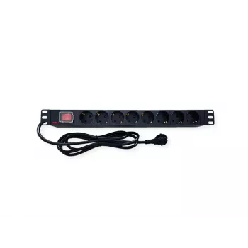 ROLINE 19.07.1619 power distribution unit PDU 8 AC outlets 1U Black