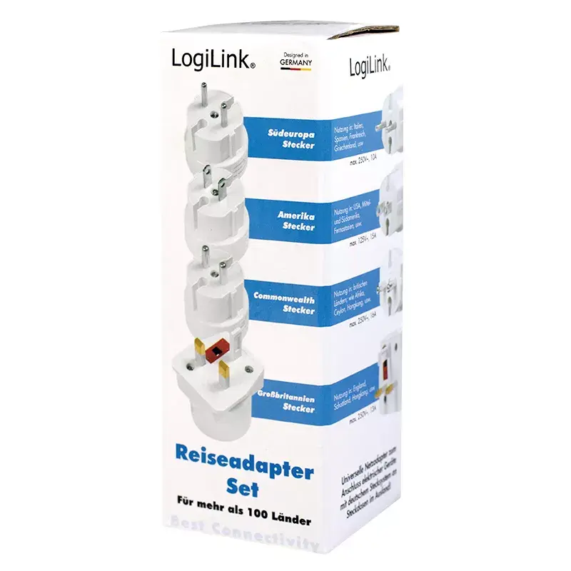 Power Plug Adapter LogiLink PA0186 White