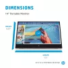 HP E-Series E14 G4 computer monitor 35.6 cm (14 inch) 1920 x 1080 pixels Full HD LED White