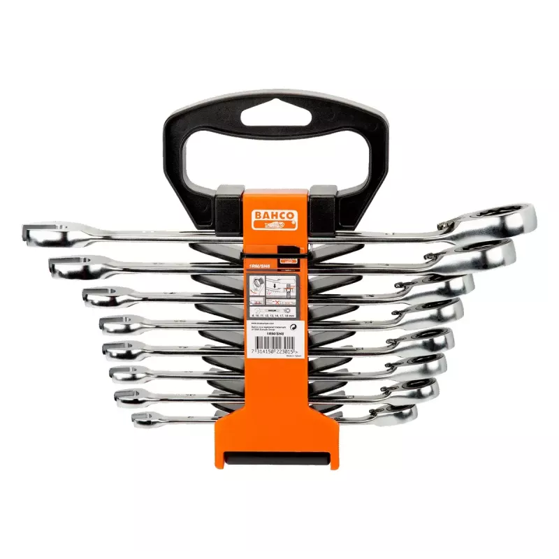 Bahco 1RM/SH8 Ratchet Ring Spanner Set