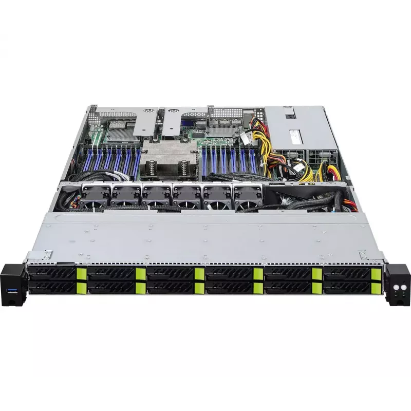 Computer Case ASRock 1U12E-GENOA/2L2T Rack (1U) Grey