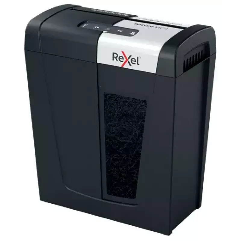 Rexel Secure MC4 paper shredder Micro-cut shredding 60 dB Black, Silver
