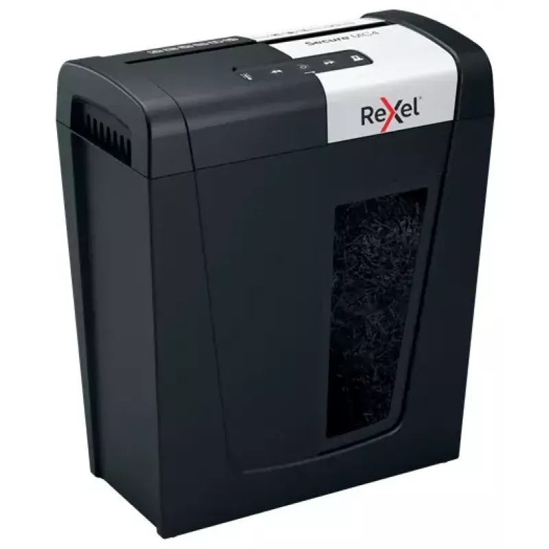 Rexel Secure MC4 paper shredder Micro-cut shredding 60 dB Black, Silver