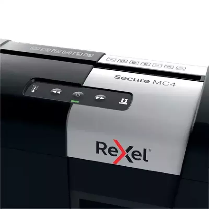 Rexel Secure MC4 paper shredder Micro-cut shredding 60 dB Black, Silver