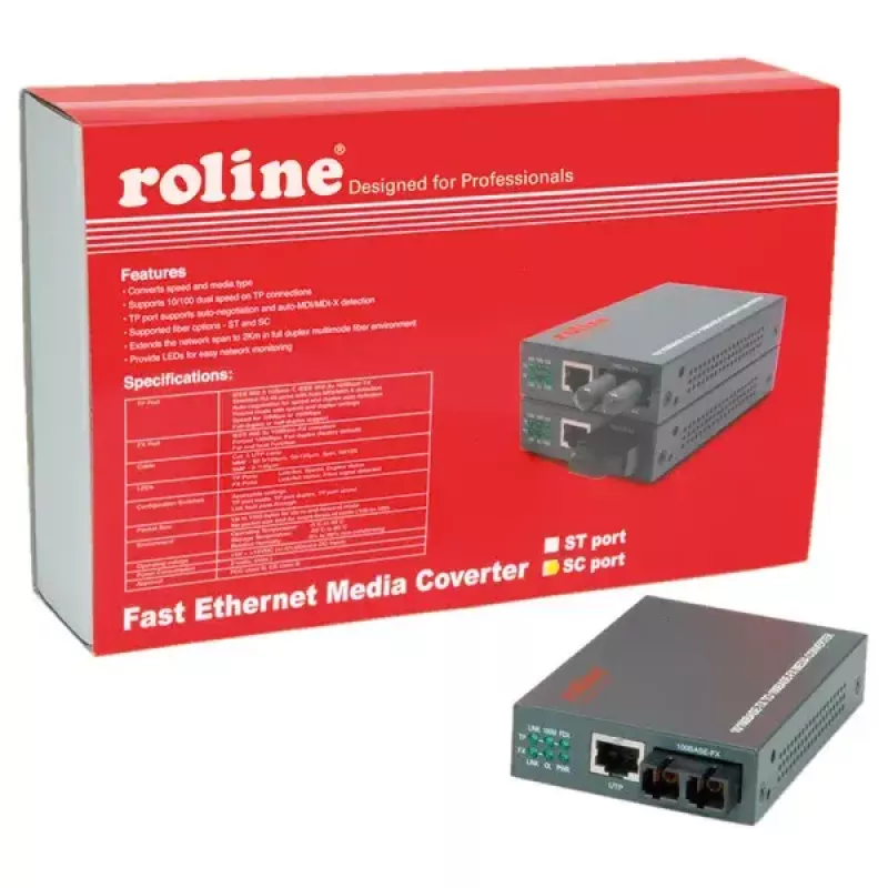 Fast Ethernet Converter ROLINE RC-100FX/SC