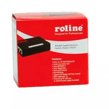 Gigabit Ethernet Switch ROLINE Pocket 4 Ports