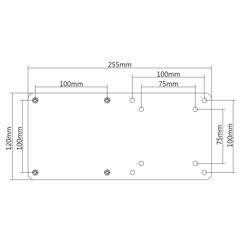 Device plate InLine 23176A VESA 75/100 compatible for Intel NUC
