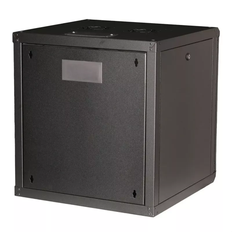 Wall-mounted rack ROLINE Pro 12U 19-inch, 600x600 mm, black, IP20, key lock