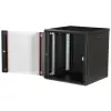 Wall-mounted rack ROLINE Pro 12U 19-inch, 600x600 mm, black, IP20, key lock