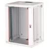 Wall-mounted 19 inch rack cabinet ROLINE Pro 16U 600x450 mm, grey, key lock, IP20