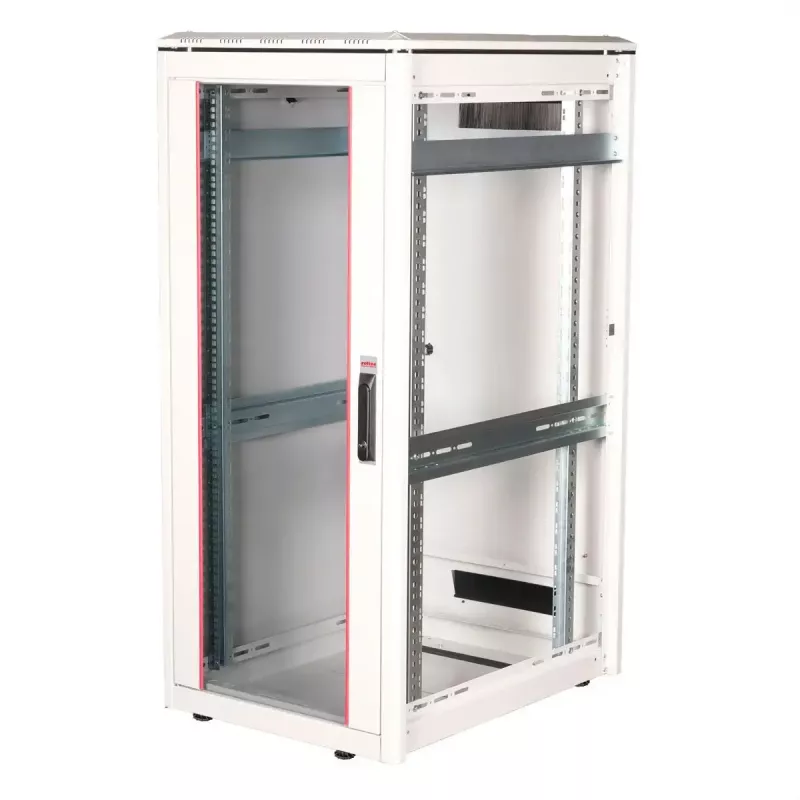ROLINE 19-inch Network Cabinet Pro 26U, 600x800 mm WxD, glass door, grey, IP20, 600 kg capacity