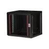 ROLINE 19-inch wall-mounted rack Pro 9U, 450x600 WxD, black, key lock, IP20